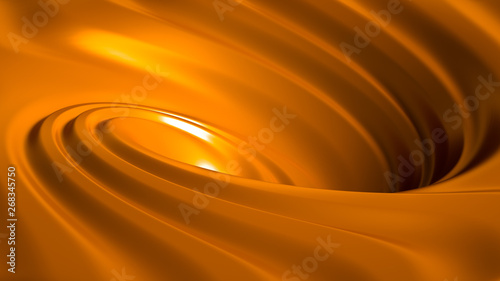 Spiral splash caramel. 3d illustration, 3d rendering. photo
