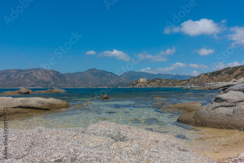 Rocky Beach of Sardinia Sea