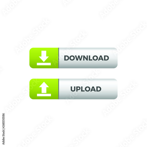 Modern Download Upload Button Icon