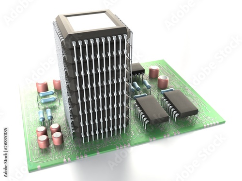 Multiprocessor system • CPU tower • Motherboard photo