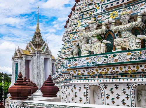 Wat Arun close up architecture bangkok thailand
