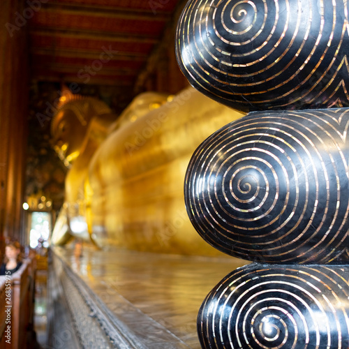 The lying buddha in bangkok Wat Pho and Wat arun