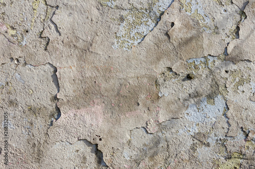 Old wall with cracked paint texture