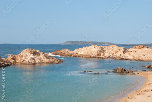 Pregonda bay of Minorca a Spanish island in the summer