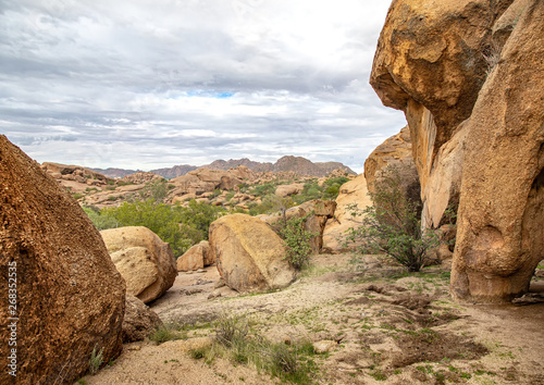 Landscape of the Erongo Mountains in northern Namibia