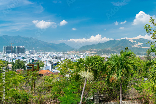 Wallpaper Mural View of asian city in tropical land with mountains Torontodigital.ca