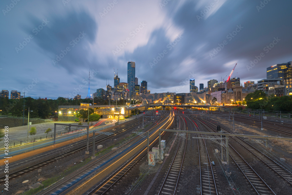 Melbourne Street and Train