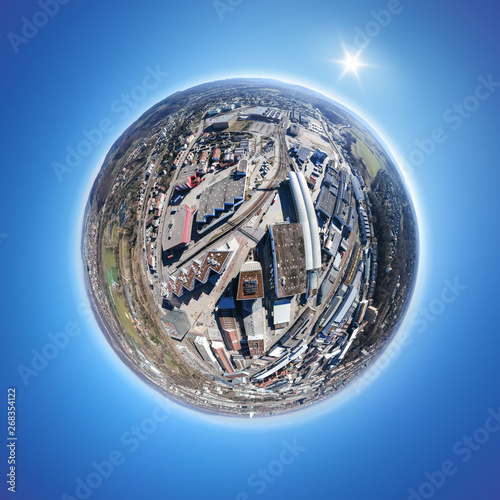 Photography little planet of Basel Swiss
