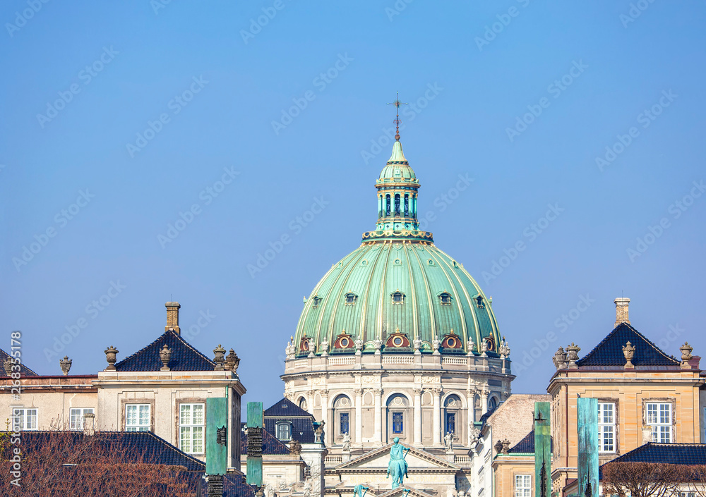 Dome of The Marble Church in Copenhagen 