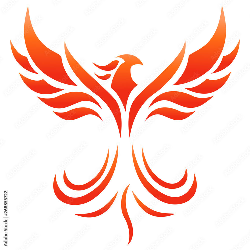 Fototapeta premium Illustration of Phoenix Fire Logo
