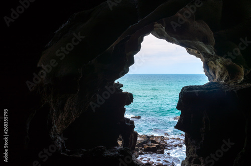 Caves of Hercule in Cape Spartel at the entrance of the strait of Gibraltar near Tangier in Morocco