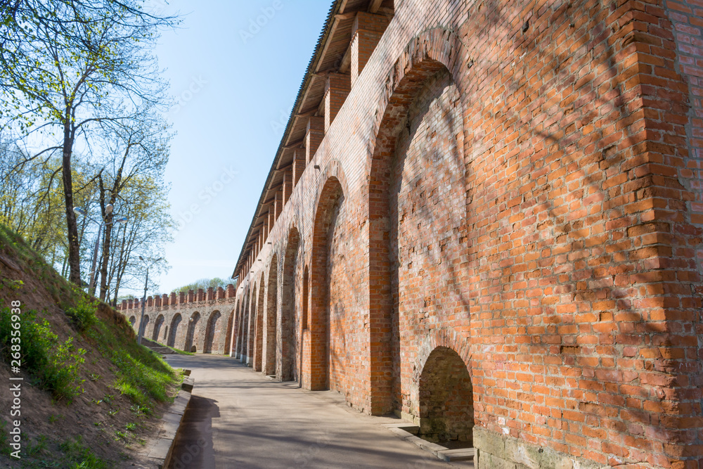 Smolensk fortress wall in Lopatinsky Park