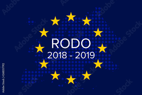 General data protection regulation polish mutation: Rozporzadzenie o ochronie danych osobowych (RODO), 2018 - 2019, 1 year on photo