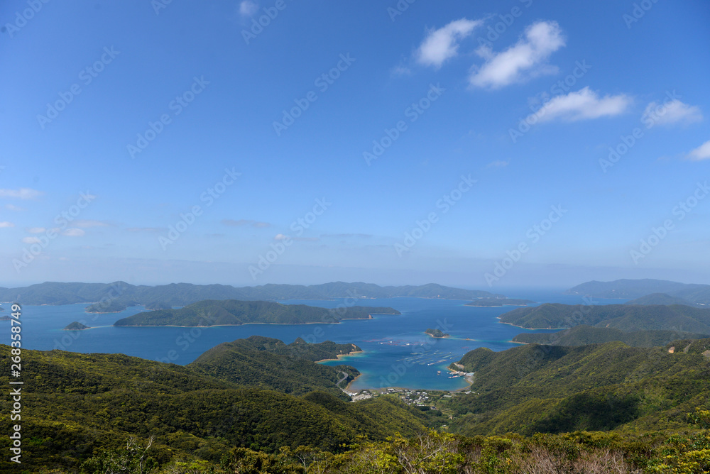 鹿児島県,奄美大島,高地山展望台からの眺め