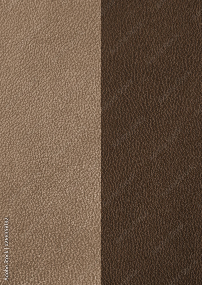 Fototapeta premium The texture of genuine leather. Impeccable and stylish background. Beautiful stylish background. Natural skin texture close up. Brown background. The structure of the leather material brown shades.