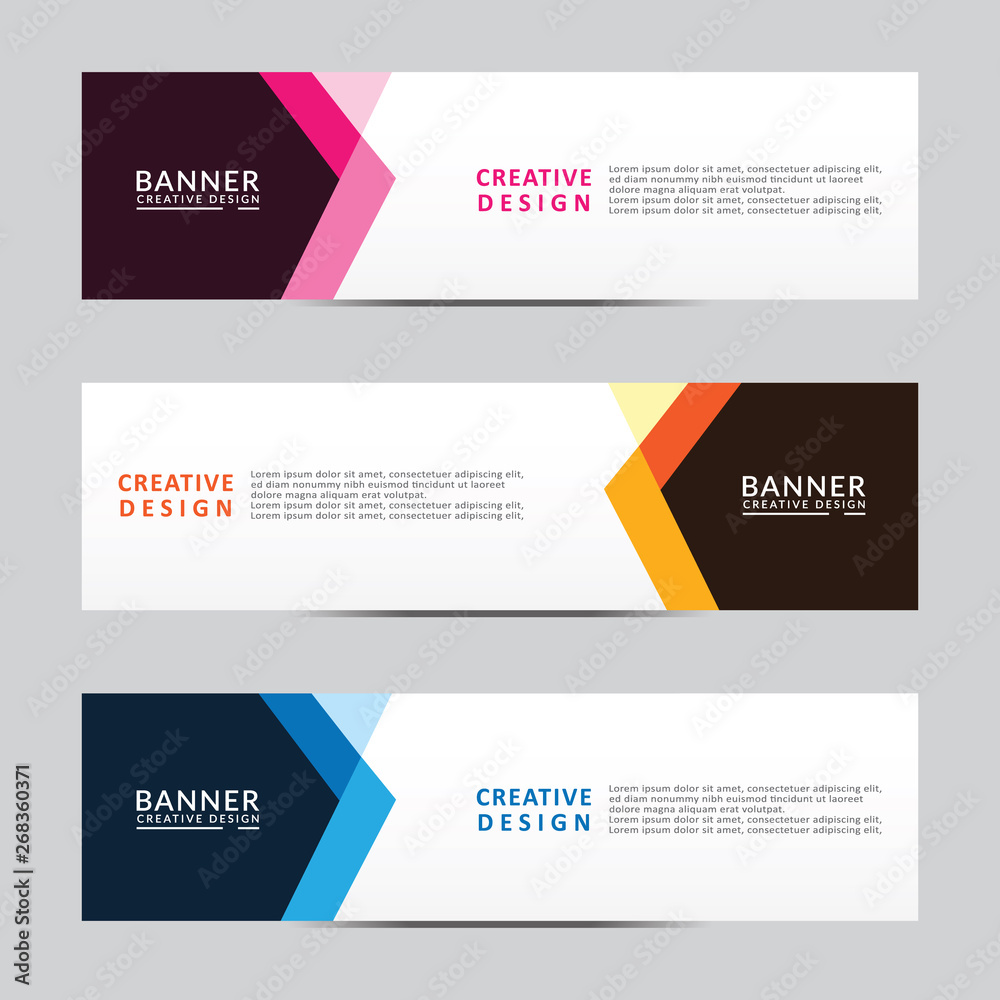 Vector abstract geometric design banner web template. Modern design. Vector illustration