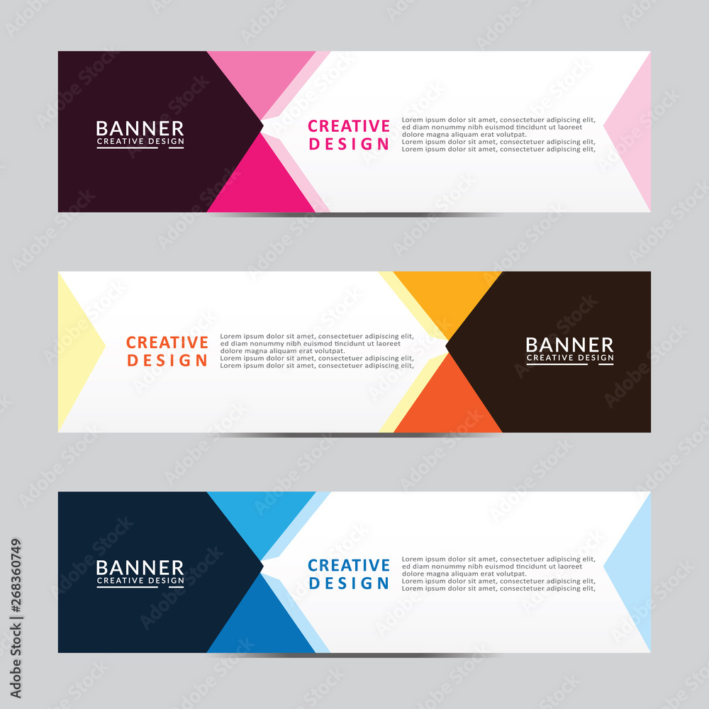 Naklejka premium Vector abstract geometric design banner web template. Modern design. Vector illustration