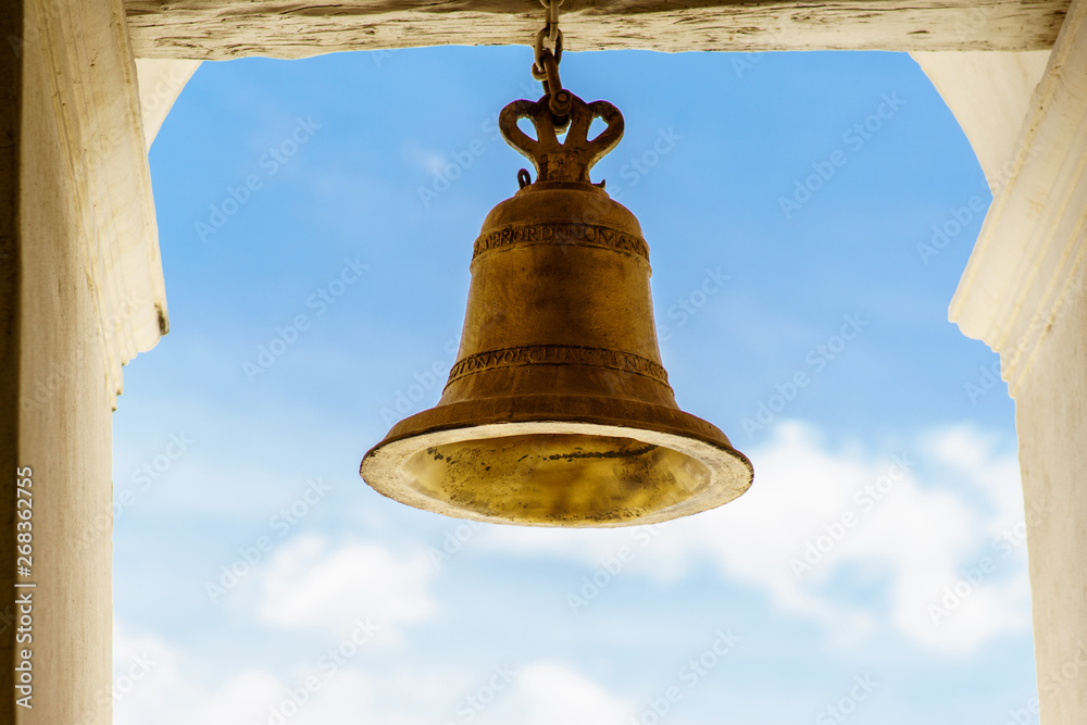 Bronze bell from Leon Cathedral in Nicaragua to call catholic celebrations