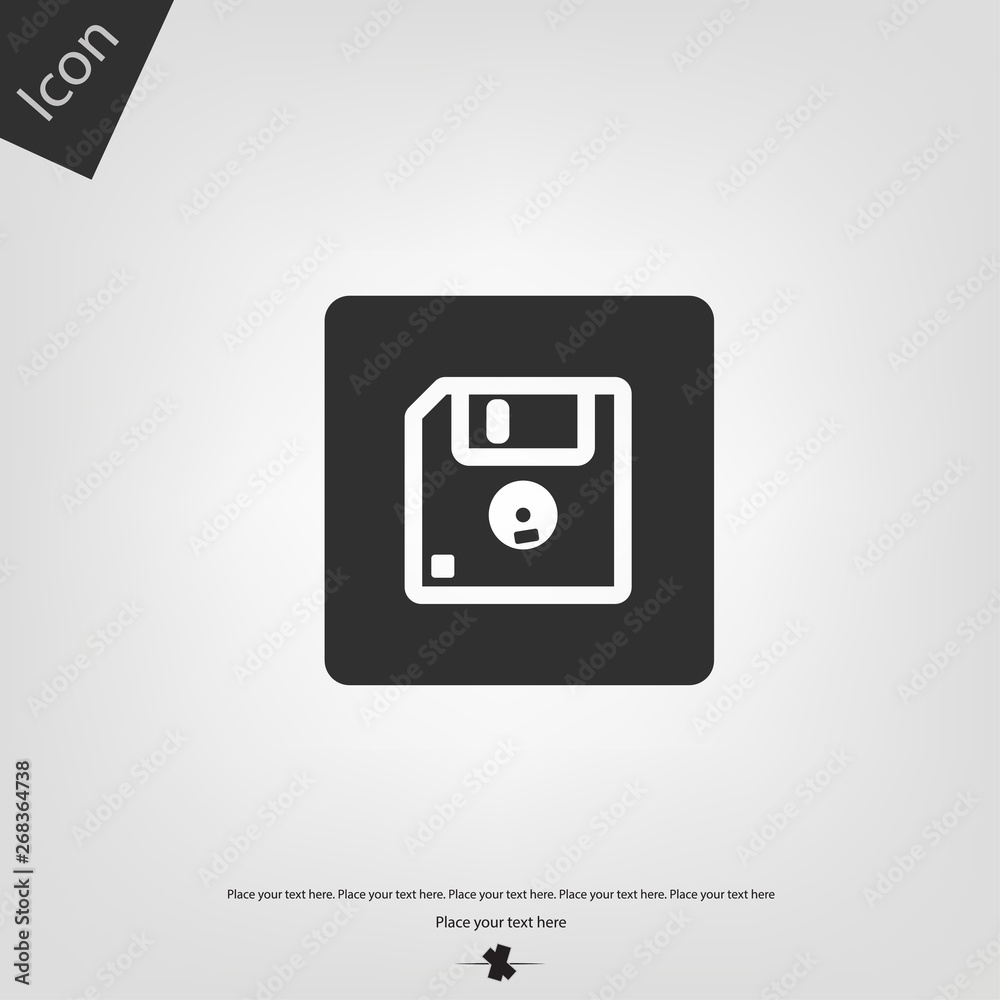 Floppy disk icon. Vector illustration sign Floppy disk icon. Vector illustration sign