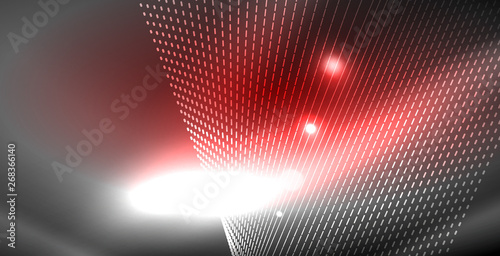 Glossy shiny glowing neon waves