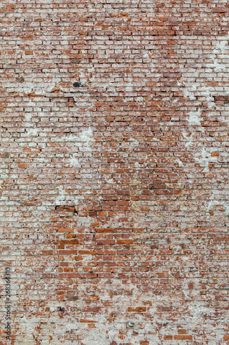 Old Weathered Red Bricks Wall Texture