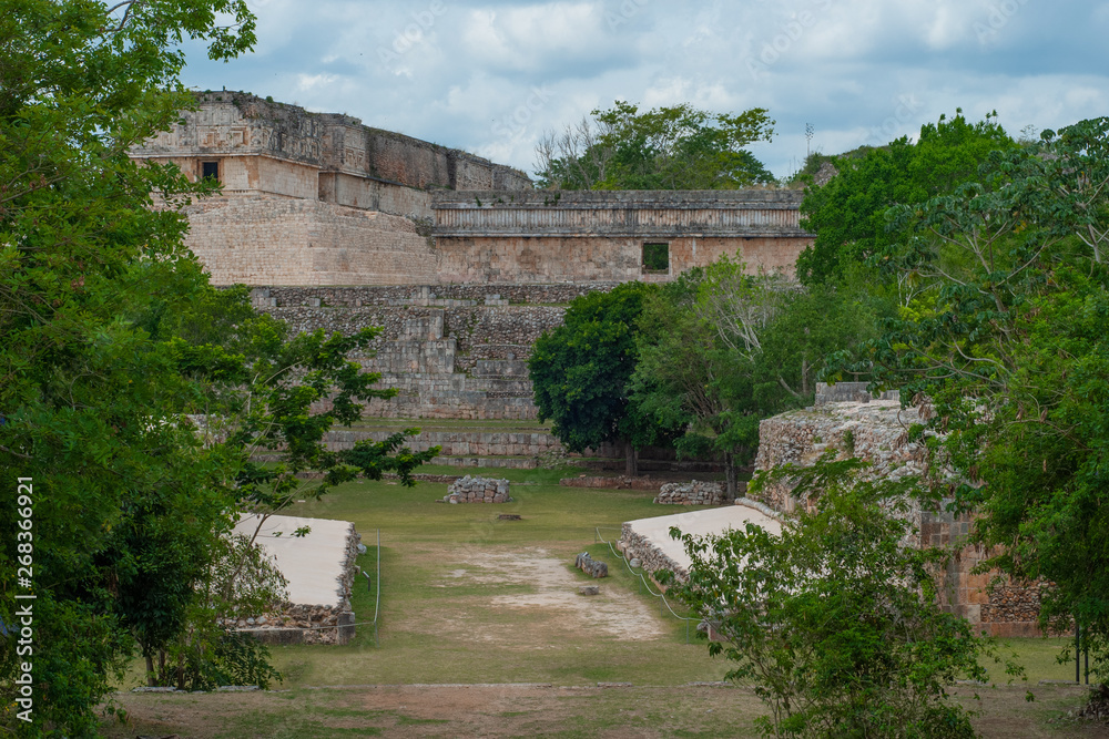 View of the Mayan archaeological area of Ek Balam, on the Yucatan peninsula