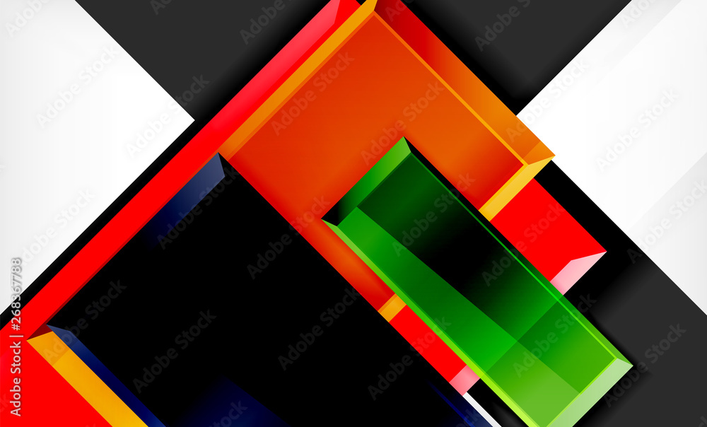 Color squares futuristic abstract background