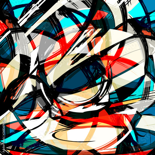 abstract color pattern in graffiti style quality illustration for your design