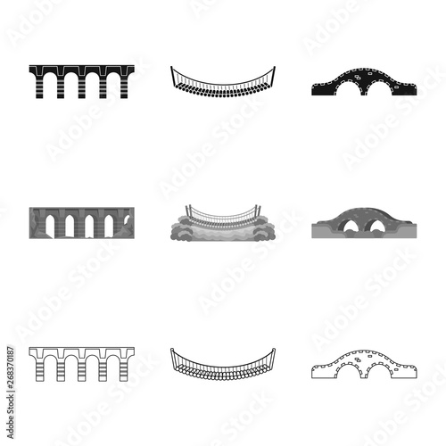 Vector design of connection and design logo. Set of connection and side stock symbol for web.
