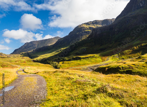 View on Aonach Dubh mountain in Scottisch Highands photo
