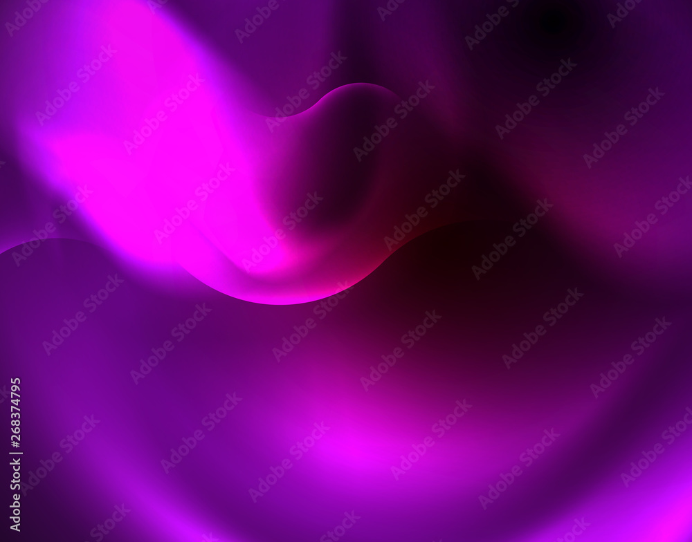 Obraz premium Shiny neon geometric waves template