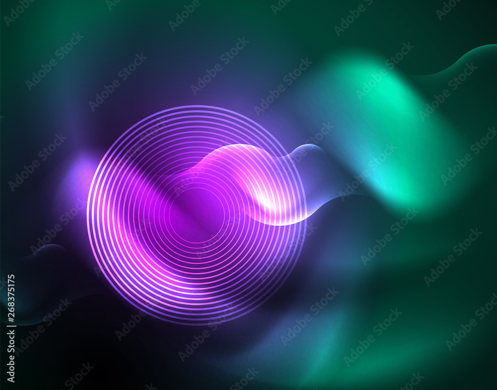 Fototapeta premium Neon lights vector abstract background