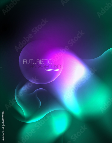 Neon lights vector abstract background