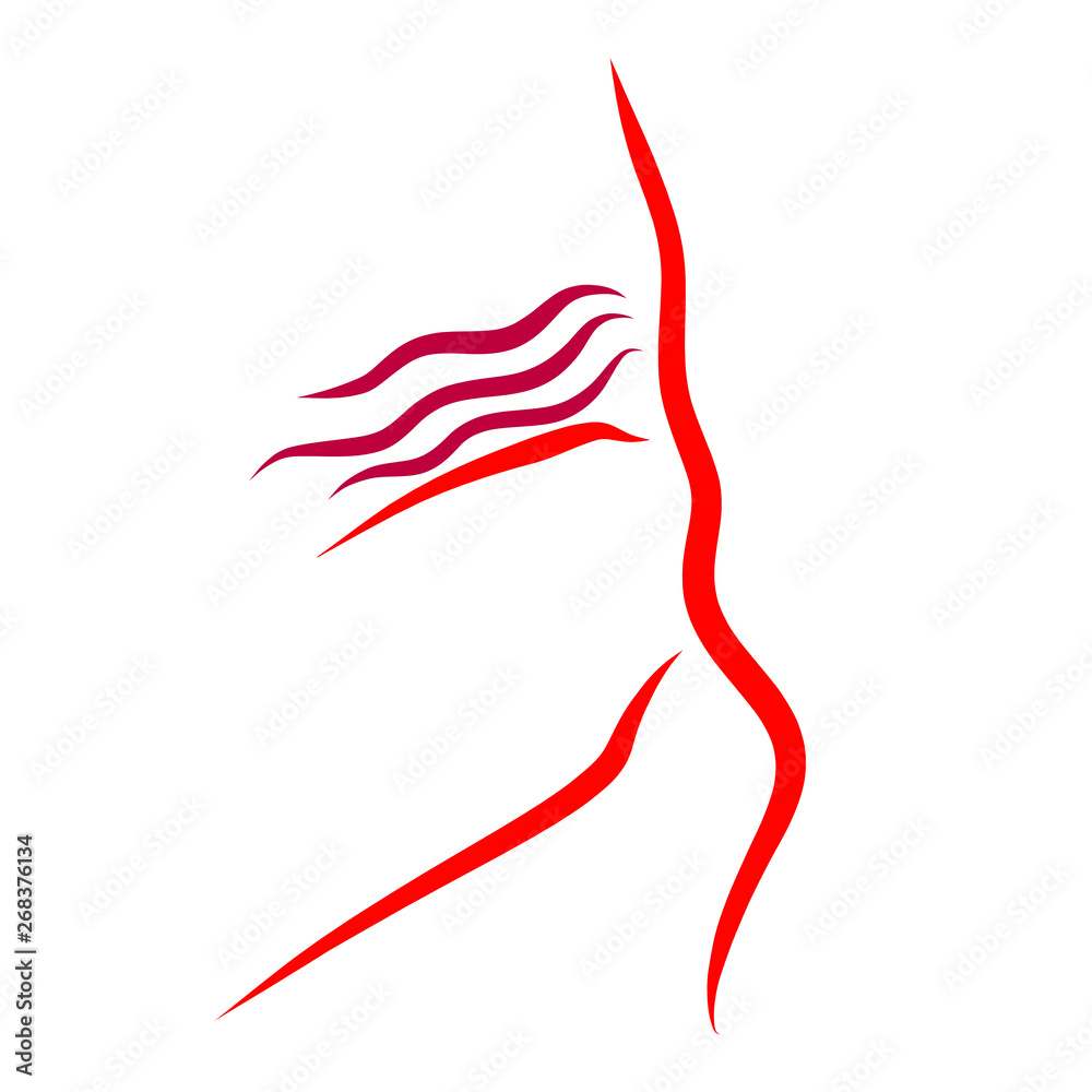 abstract image of a woman involved in sports abstract image of a woman involved in sports