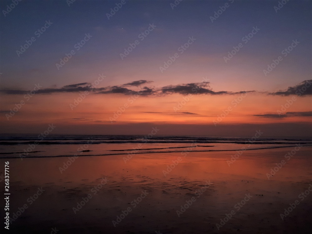 Sunset over sea in Bali