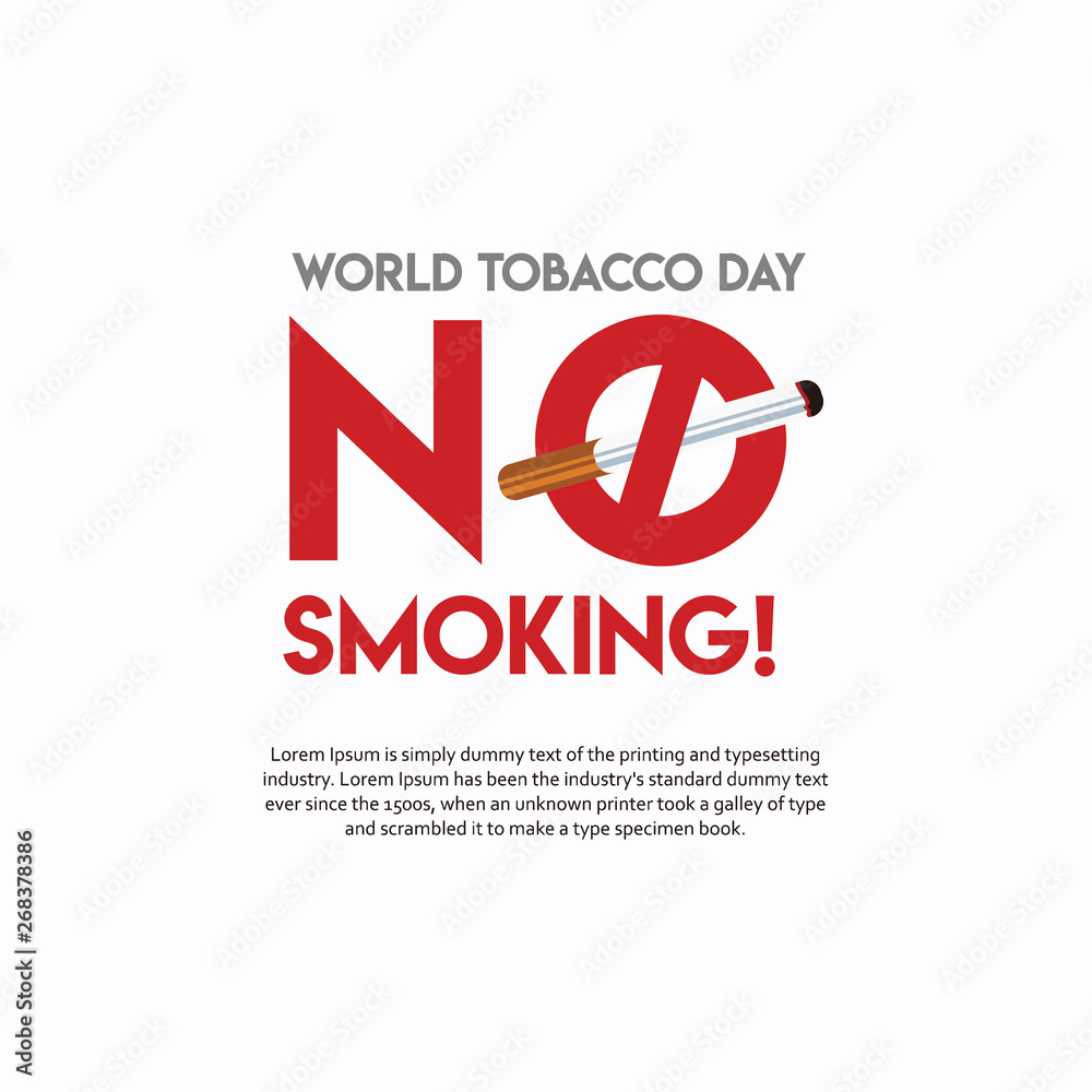World No Tobacco Day Vector Template Design Illustration