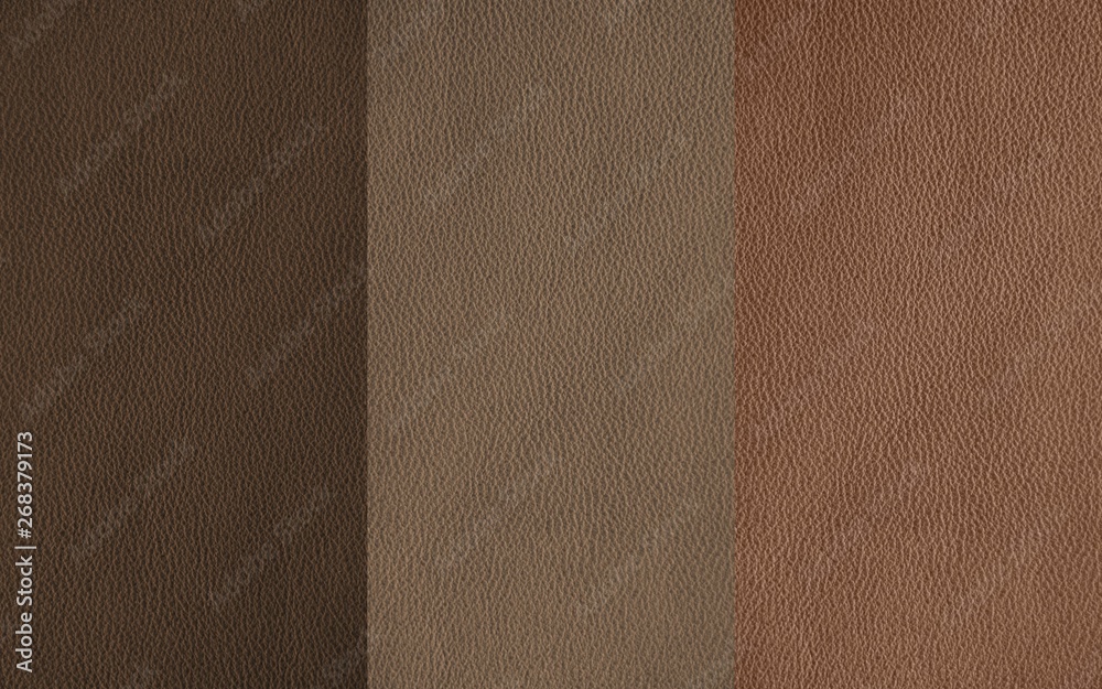 Fototapeta premium The texture of genuine leather. Impeccable and stylish background. Beautiful stylish background. Natural skin texture close up. Brown background. The structure of the leather material brown shades.
