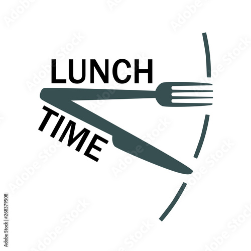 Fork and knife show lunch time