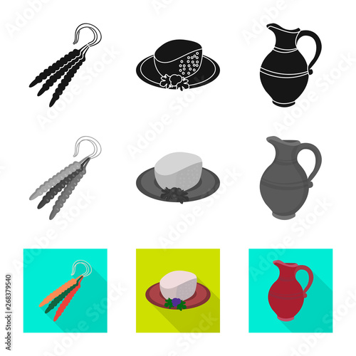 Vector design of culture and sightseeing symbol. Collection of culture and originality vector icon for stock.