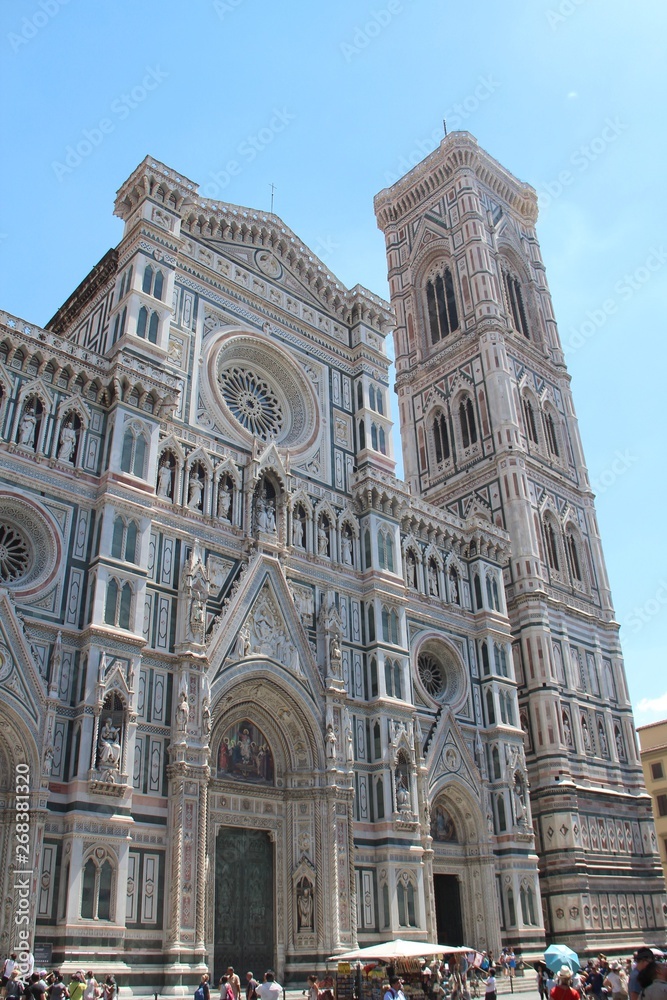 View of the Cathedral of Santa Maria del Fiore in Florence Italy