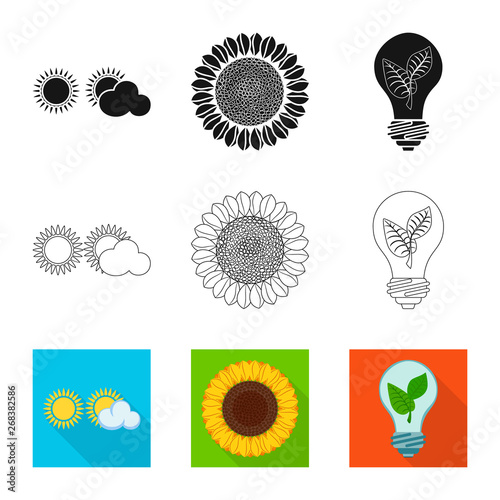 Vector design of innovation and technology  icon. Collection of innovation and nature  stock vector illustration.