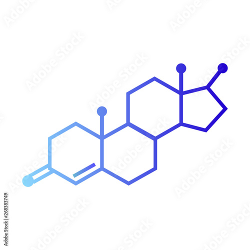 Testosterone vector icon on white background