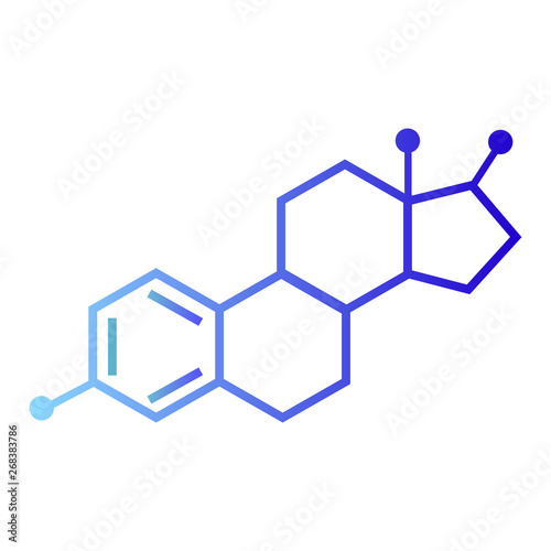 Estradiol vector icon on white background