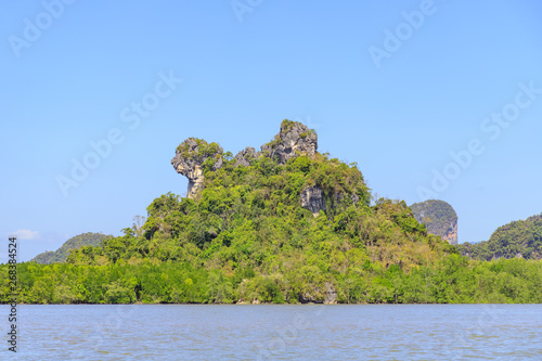 Khao Ma Chu or dog shape mountain in Phang-Nga Bay, near Phuket, Thailand