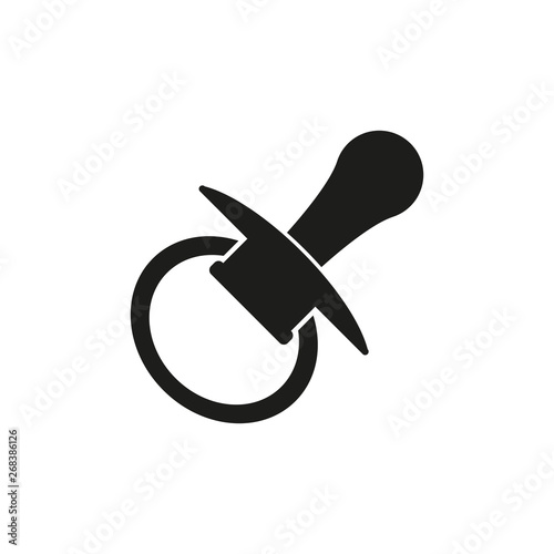 Vászonkép Baby nipple icon. Simple flat vector illustration