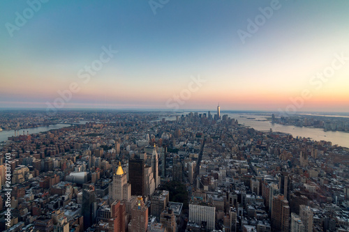 New york skyline during sunset from empire state building © Lluis Ballbe