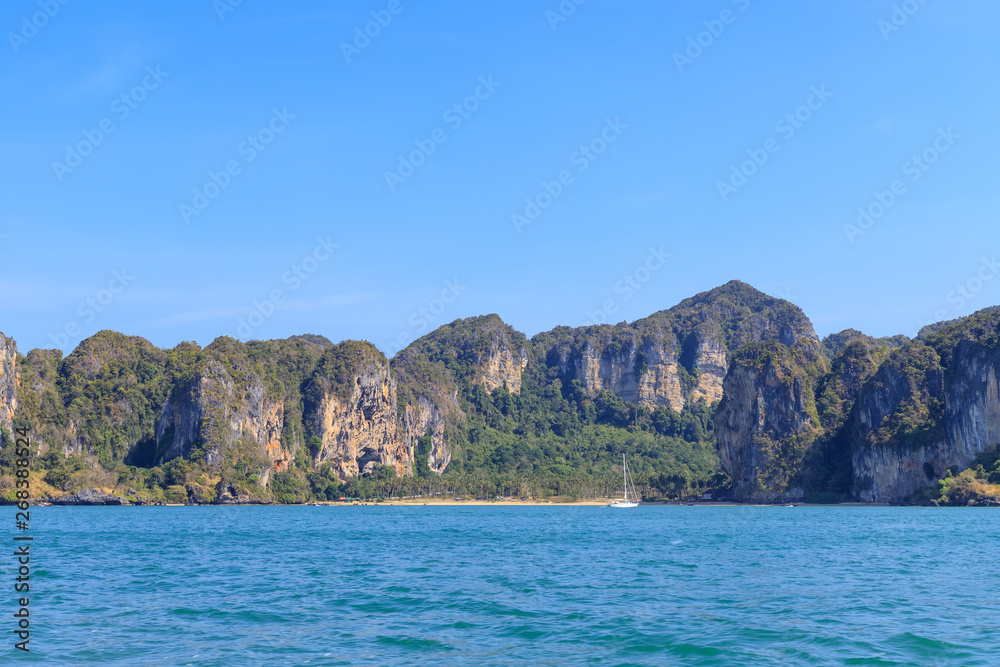 Noppharat Thara Beach and Ao Nang Bay near Railay at Krabi, Thailand