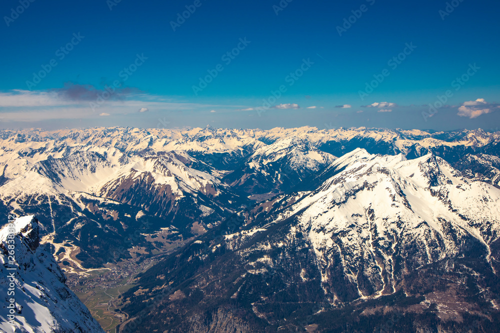 Die Alpen mit Blick von der Zugspitze Die Alpen mit Blick von der Zugspitze