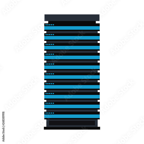 Vector server rack icon database storage design