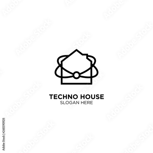 Techno House Logo Design Vector